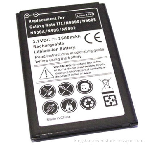 Mobile Phone Battery for Samsung Galaxy Note III N9000, N9005, Li-ion, for Replacement
